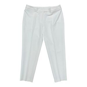 Ann Klein Off White Elegant Slacks Ankle Pants Unlined Size 16 Office Office EUC